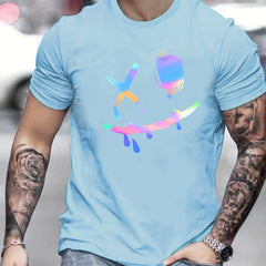 Big Smile Graphic T shirt Casual Comfy Tee For Men