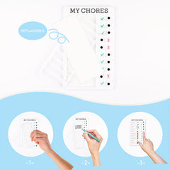3pcs Daily Schedule Chore Chart Memo Checklist Board