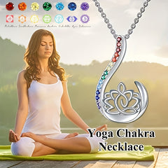 7 Chakra Pendant Yoga Chakra Healing Stone Necklace Women's Energy Balance