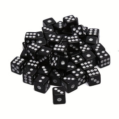 50pcs Gaming Dices Standard 6-Sided Dice for Parties and Board Games
