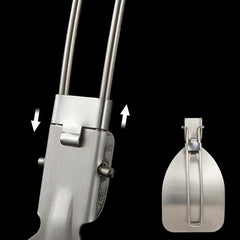 Stainless Steel Foldable Spatula for Outdoor Camping & Hiking