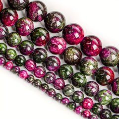 Green Purple Persian Jade Round Loose Beads 4-12MM