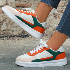 Flat Lace Up Skate Shoes Non Slip Outdoor Running Shoes