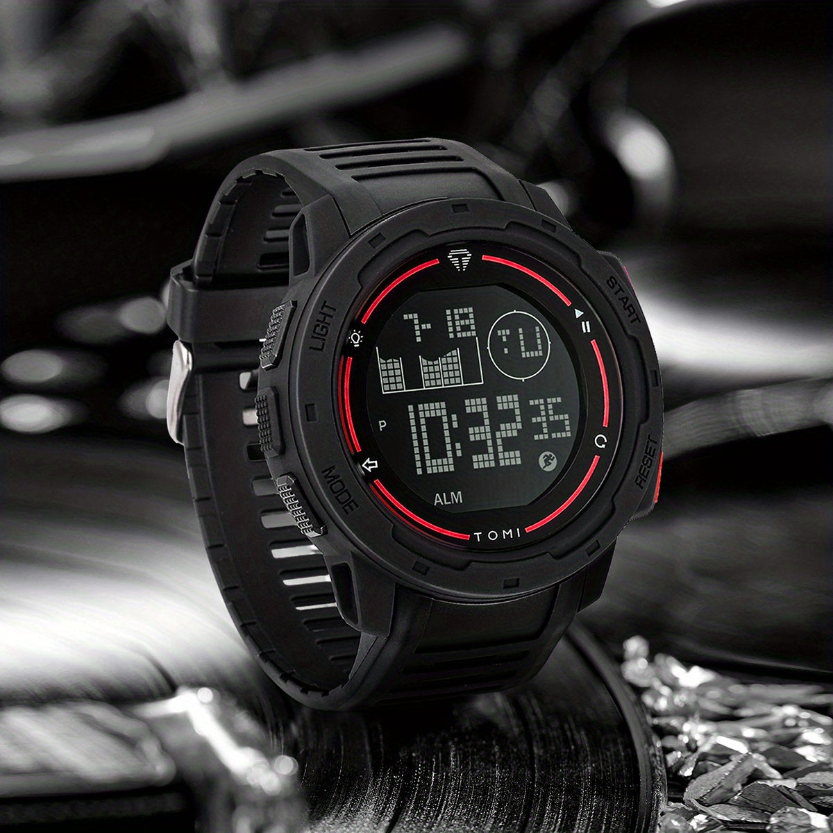 Boys & Teenagers Large Dial Sports Multifunctional Luminous Watch