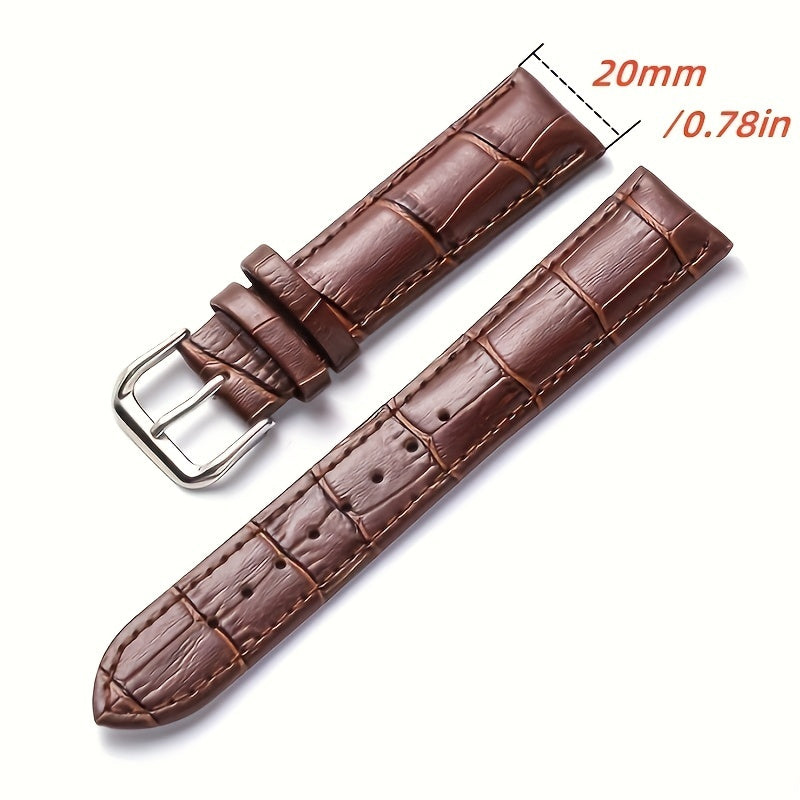 Vintage Leather Watch Band 20mm 22mm Brown