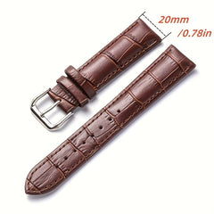 Vintage Leather Watch Band 20mm 22mm Brown