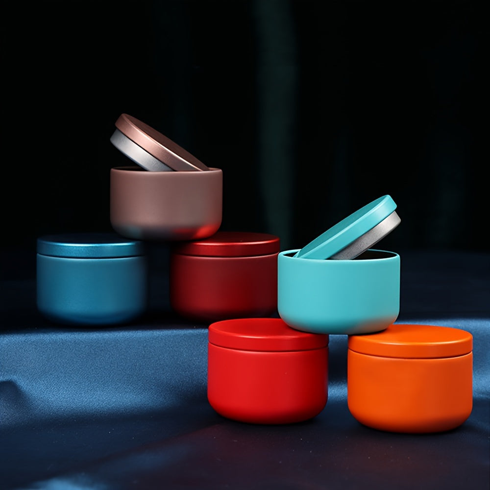 6pcs Storage Iron Box Candle Jar Candy Box Tea Leaf Box