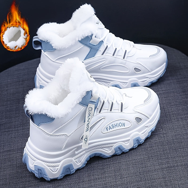 Women's Winter Plush High Sports Sneakers Waterproof