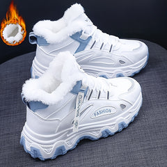 Women's Winter Plush High Sports Sneakers Waterproof
