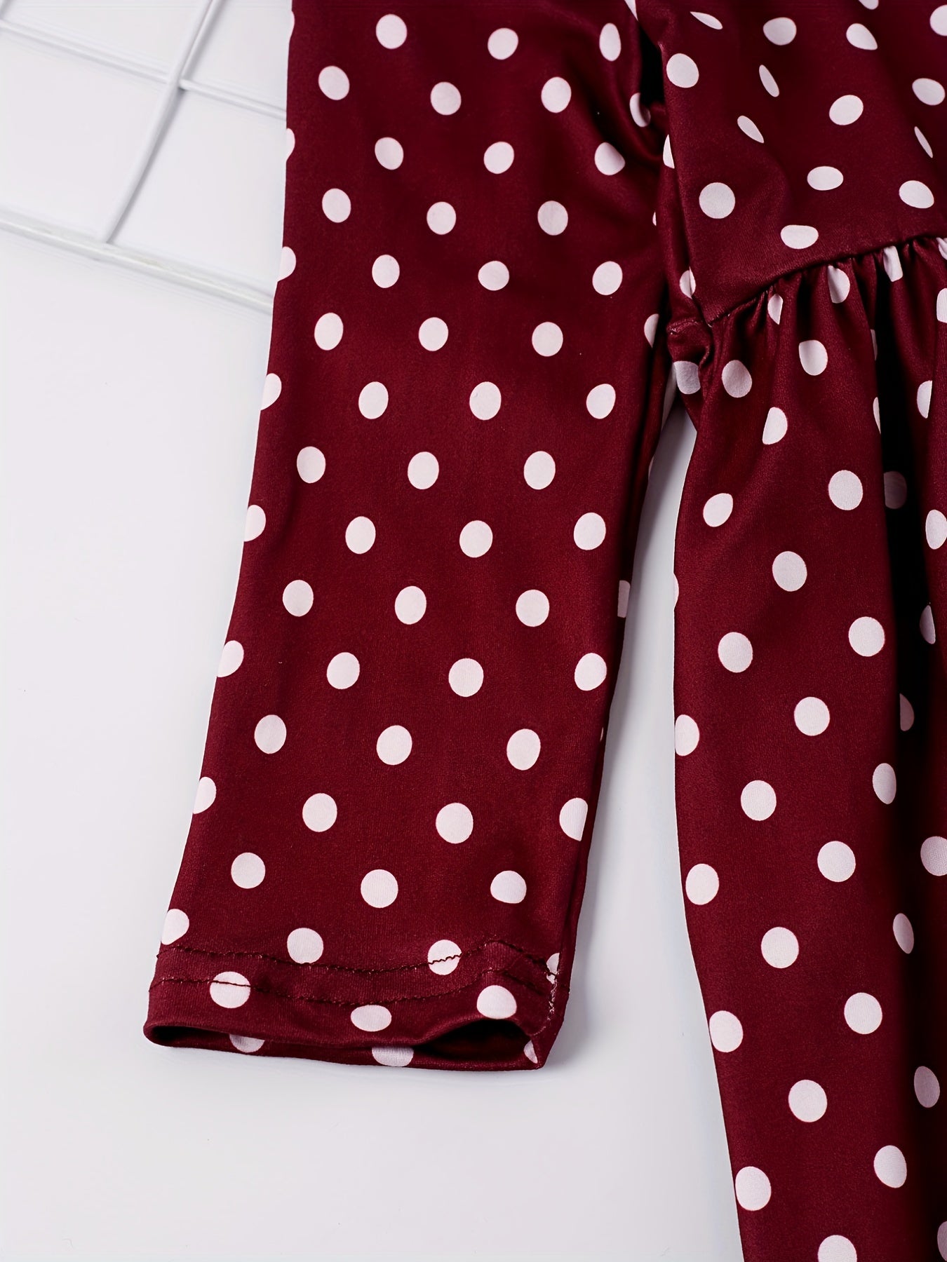Toddler Girls Polka Dot Stretch Casual Dress