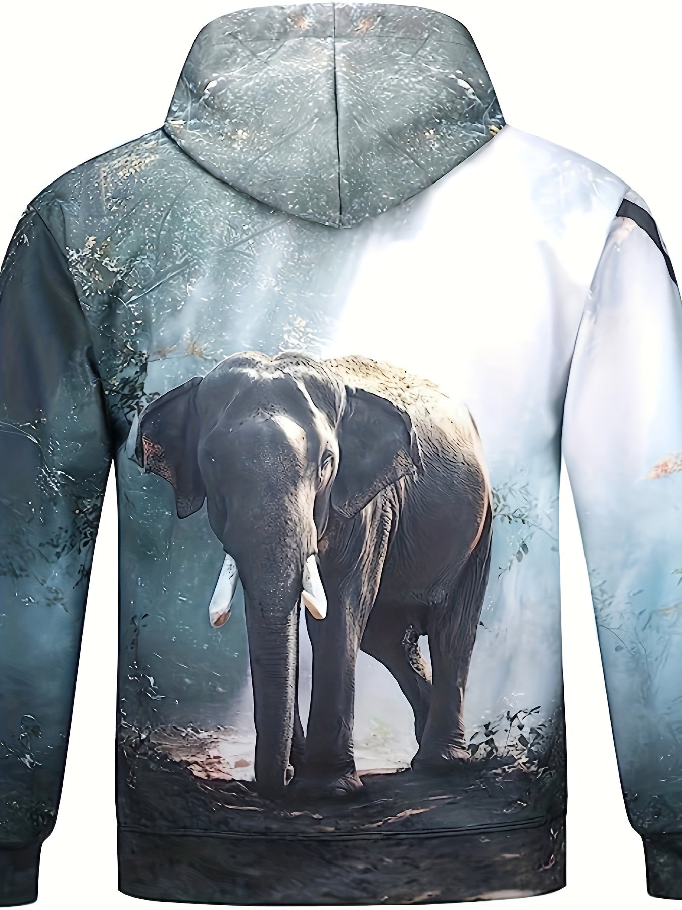 Wolf 3D Print Hoodie Men's Graphic Kangaroo Pocket Pullover