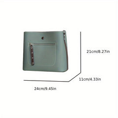 Vintage Style Leather Handbag with Adjustable Strap