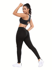 3pcs High Waist Yoga Leggings Fitness Pants, Comfortable Stretchy