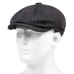 Men's Grain Plaid Vintage Beanie Beret