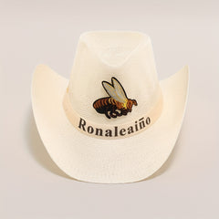 Bee Embroidery Big Brim Sun Hat for Outdoor Traveling Fishing