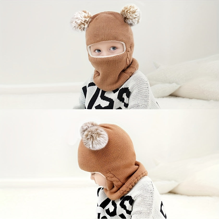 Children's 2 In 1 Hat & Scarf Winter Beanie