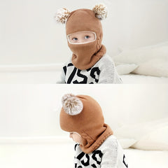 Children's 2 In 1 Hat & Scarf Winter Beanie