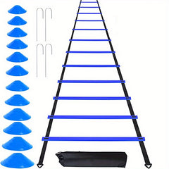 Agility Ladder Set with 12 Cones & Bag - 20ft