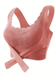 Lace Sports Bra Criss Cross Tank Bra