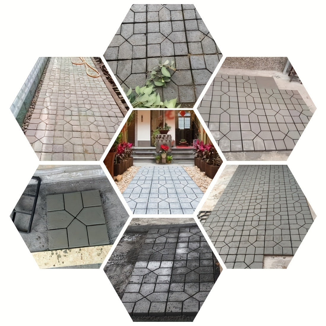 Cement Brick Stone Road Concrete Mold Garden Road Mold H Model