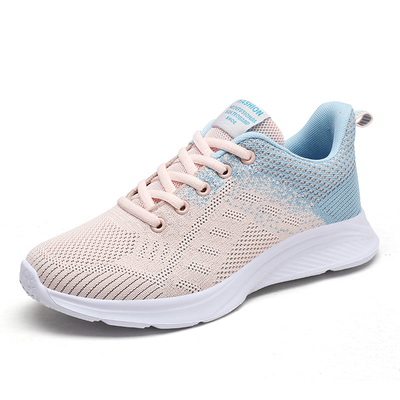 Breathable Gradient Mesh Running Shoes