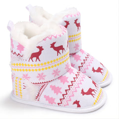 Christmas Baby Fleece Warm Snow Shoes Boots