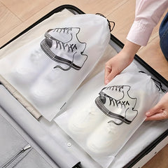 5pcs Portable Shoe Storage Bag Drawstring Foldable Travel Organizer