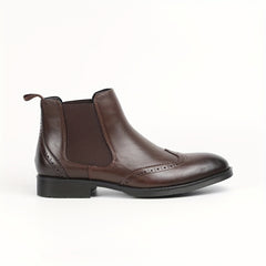 Men's Brogue Chelsea Boots Casual Shoes