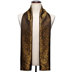 Barry Wang Mens Silk Paisley Floral Scarf Autumn Winter Shawl