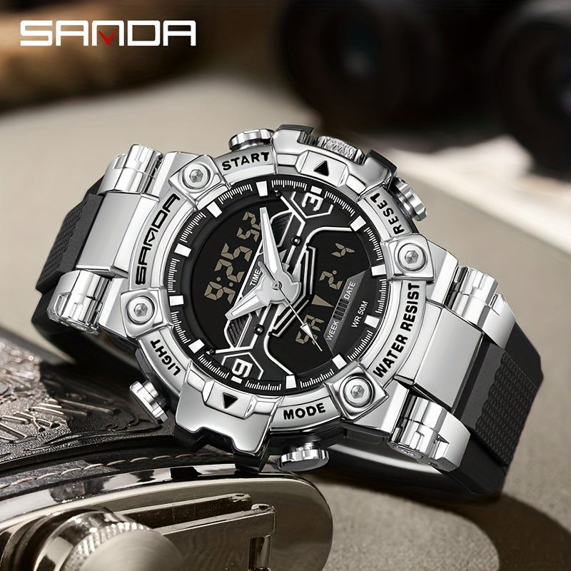 SANDA Metal Racing Waterproof Watch for Boy