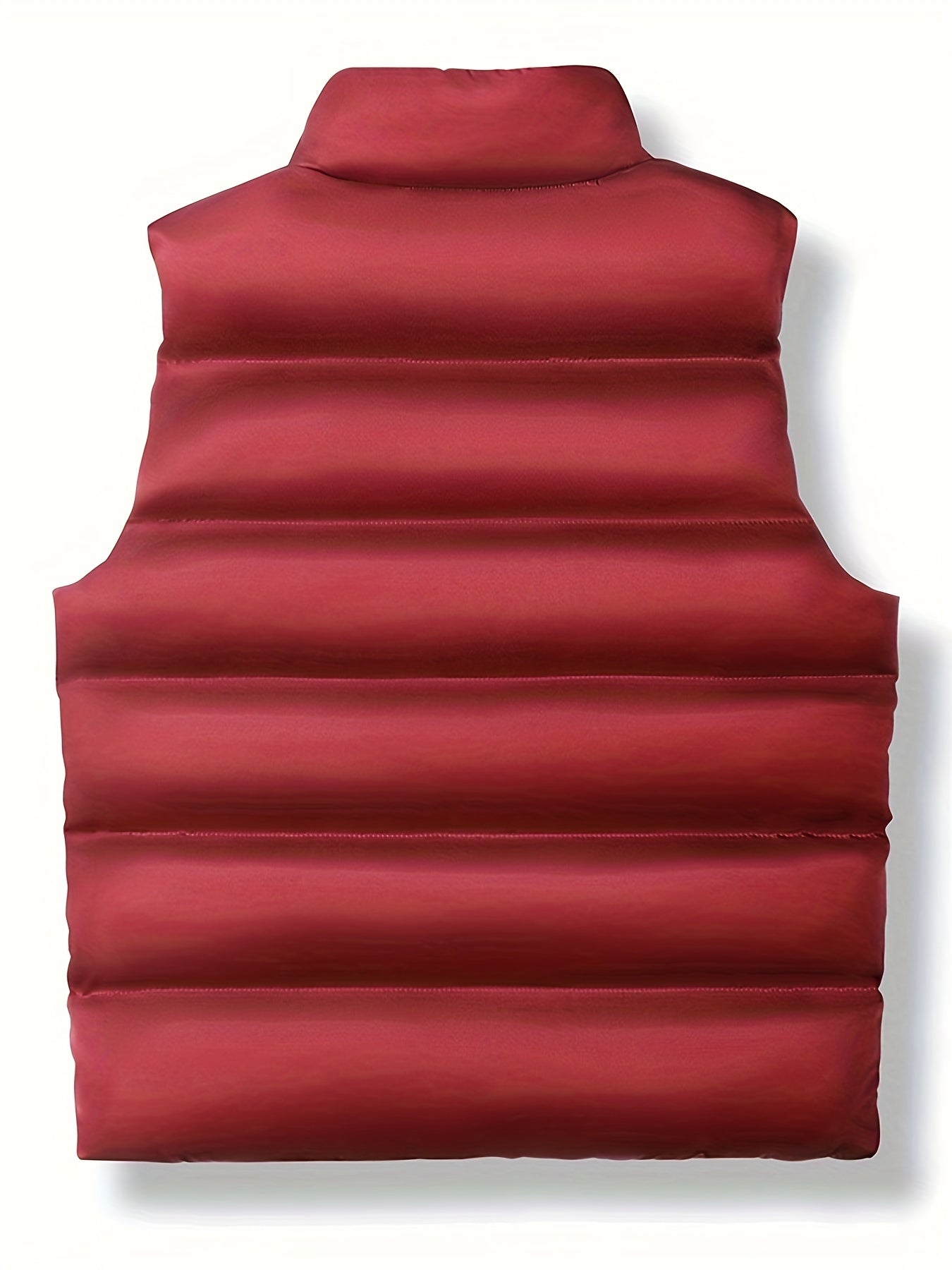 Men's Casual Zipper Pockets Stand Collar Zip Up Vest