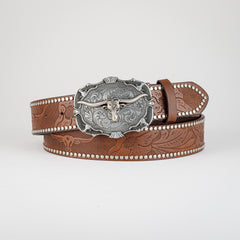 Men's Retro Bull Head Buckle Belt Business Casual Decorative Belt