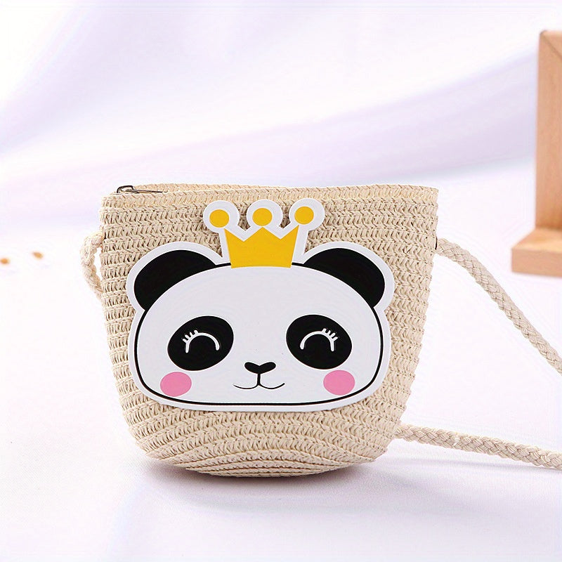 Kids Straw Crossbody Bag Lightweight Shoulder Bag Girls
