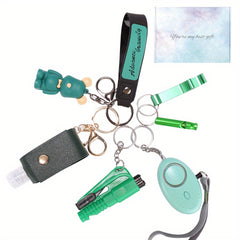 Women's Self Defense Keychain Set with Personal Alarm, Window Breaker