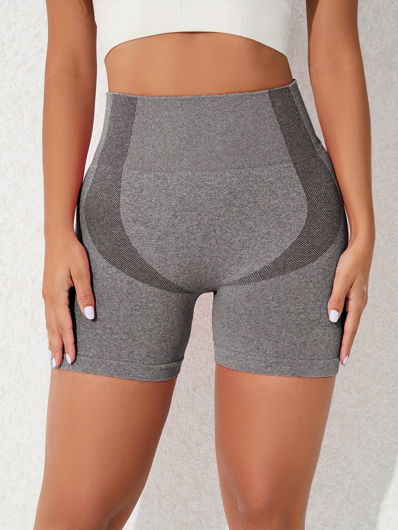 3pcs Seamless Yoga Shorts High Waist Sports Running Women's Activewear