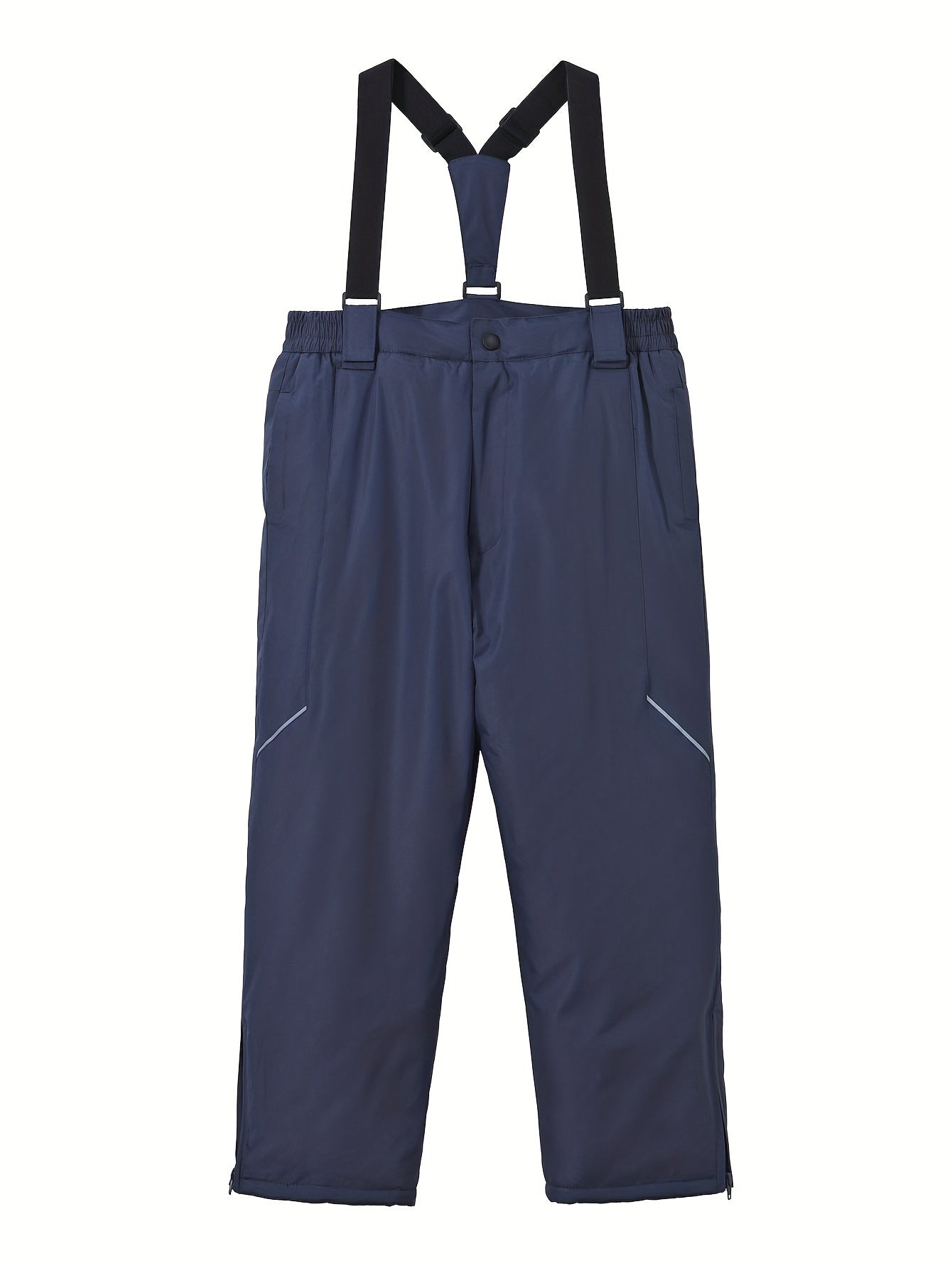 Boys Winter Windproof Warm Pants Waterproof Thick Suspenders