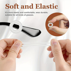 Silicone Glasses Ear Grip Strap Holder Anti Slip for Eyewear - Clear