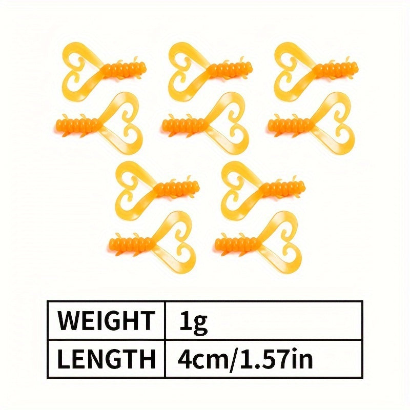 50pcs Bionic Soft Fishing Baits - Trout Bass Lures Tackle