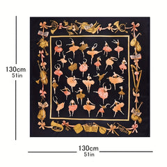 Ballet Pattern Bandana Silk Tube Top Shawl Scarf