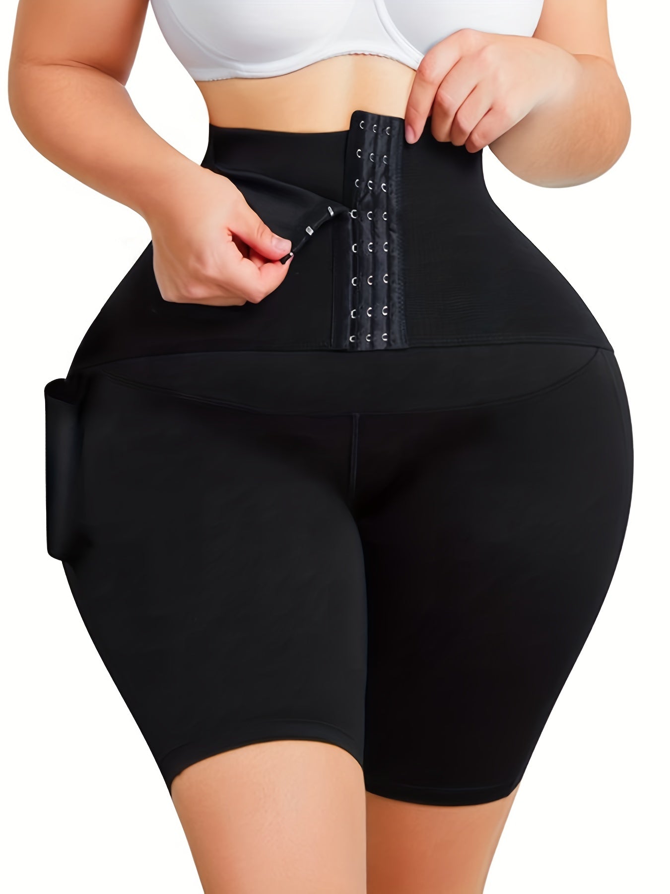 Tummy Control Waist Training Shorts Butt Lifting Thigh Slimming Active