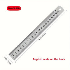 1pc Stainless Steel Ruler 20 32 30 Steel Ruler Inch Metric Machinist Ruler