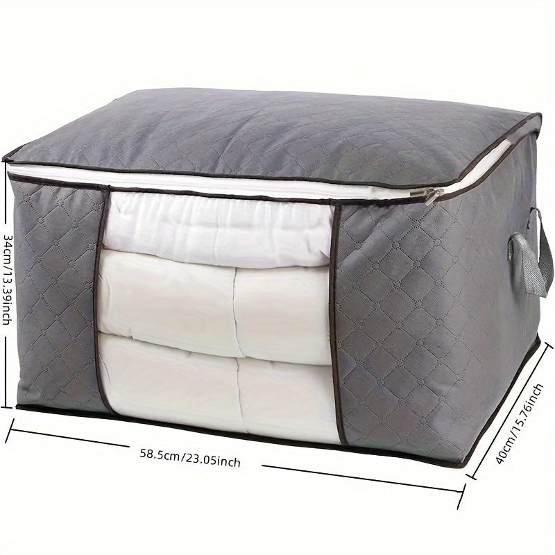 Large Capacity Folding Clothes Storage Bag with Window & Handles