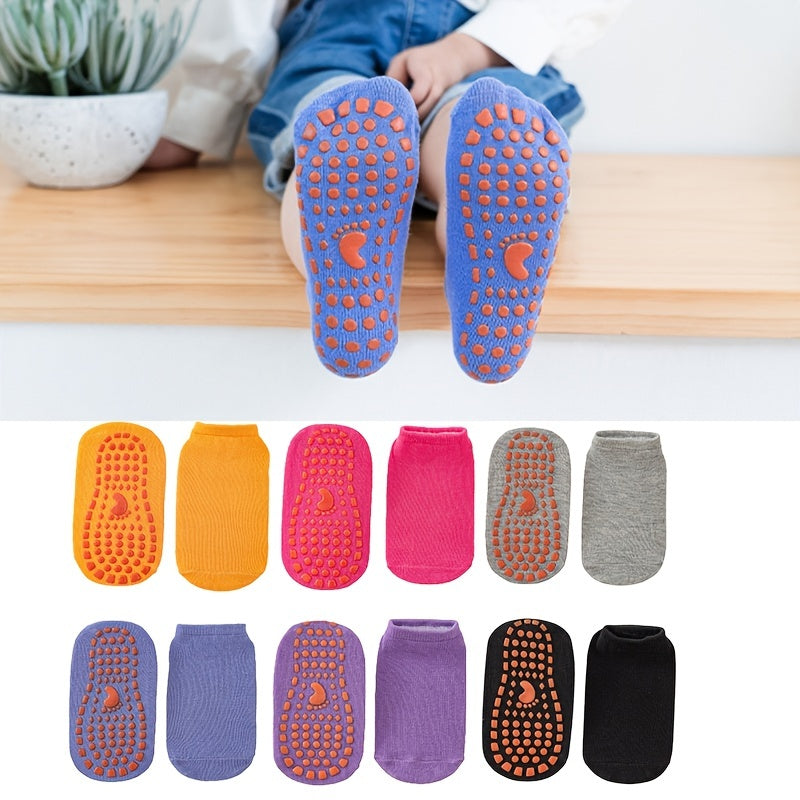 6 Pairs Non Slip Silicone Gripping Socks Low Cut Yoga Socks