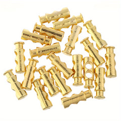 10 Small Spring Buckles Mini Rope Button BJD Doll Clothing Accessories Gold
