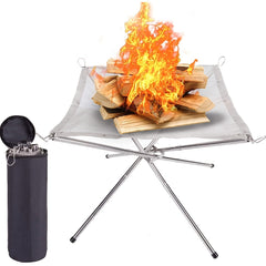 Portable Stainless Steel BBQ Grill Non Stick Foldable for Camping Picnics