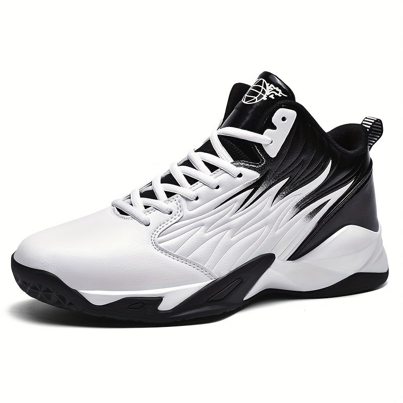 Men's Flame Pattern Basketball Sneakers - Assorted Colors