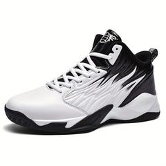 Men's Flame Pattern Basketball Sneakers - Assorted Colors