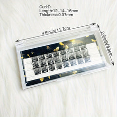 D Curl Volume Lash Clusters for DIY Extensions 100 Clusters 12 14 16mm Mix