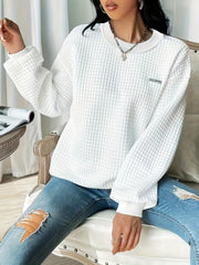 Casual Long Sleeve Crew Neck Sweatshirt for Women