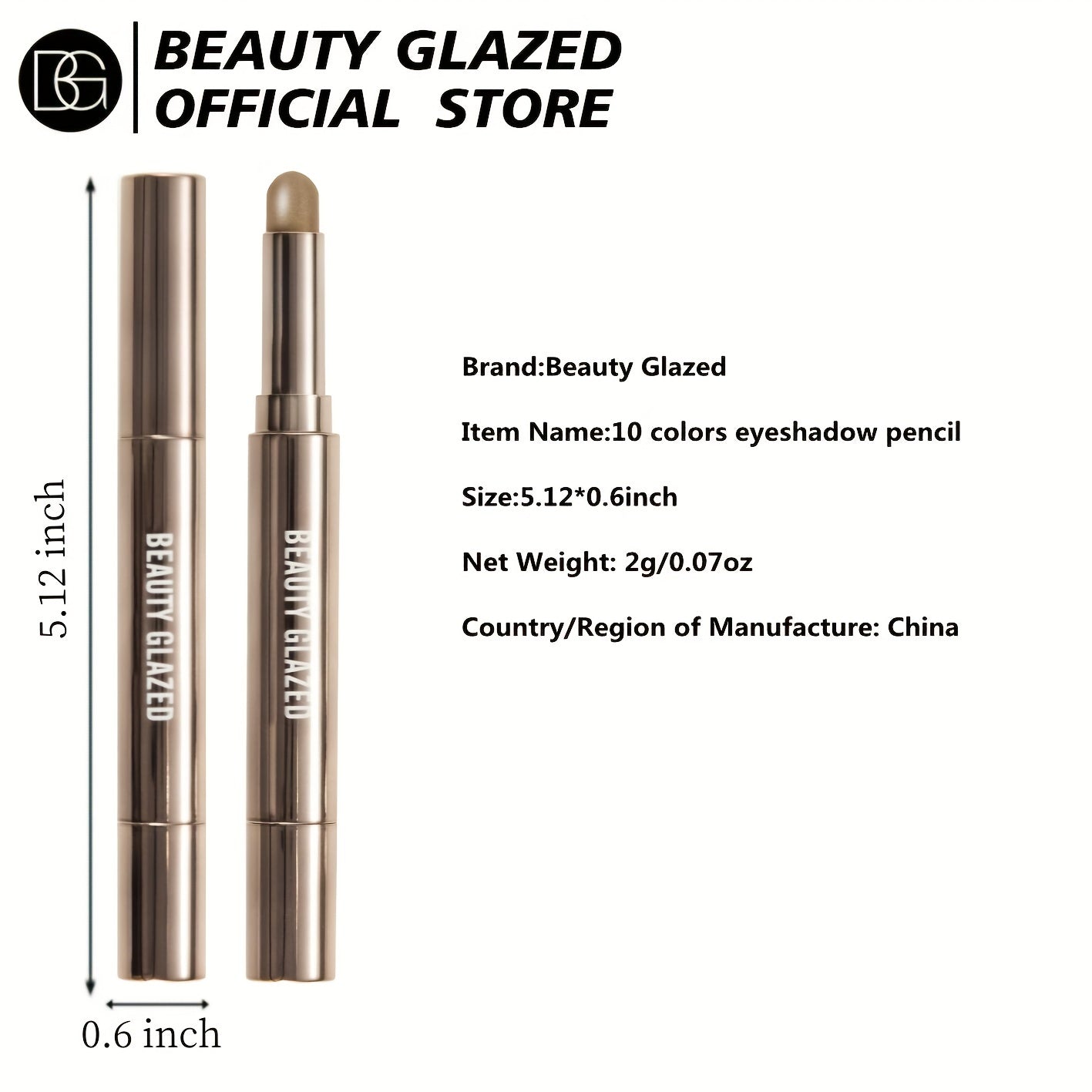 10 Colors Waterproof Diamond Eyeshadow Stick Matte Pink Silkworm Champagne